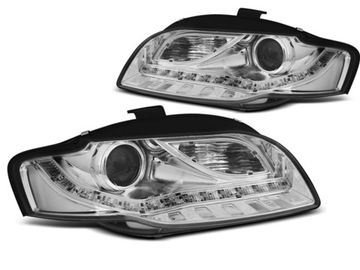 Передние фары DAYLIGHT LED IND. CHROME для Audi A4 B7