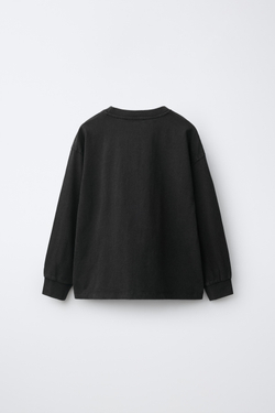 ZARA ФУТБОЛКА С ПРИНТОМ НАДПИСЬ ГРАФФИТИ, ЧЕРНЫЙ