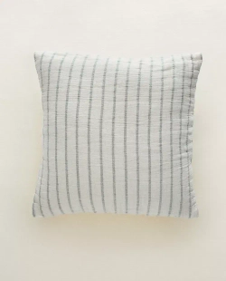 ZARA HOME ДЕТСКАЯ МУСЛИНОВАЯ НАВОЛОЧКА В ПОЛОСКУ, ЗЕЛЕНЫЙ
