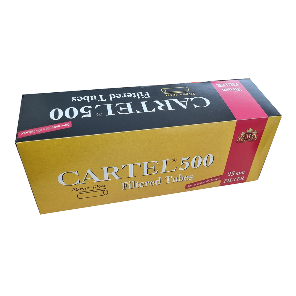 Гильзы для сигарет "Cartel" Extra Long Filter 25мм 500шт. Товар уцененный
