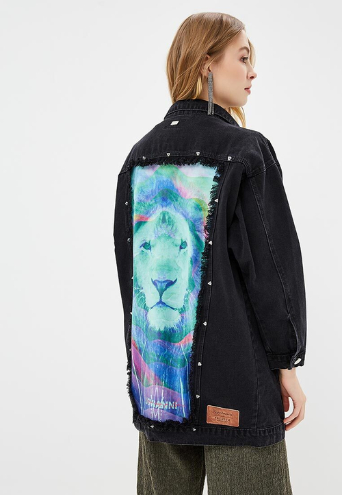 LIGVIANNI Джинсовая куртка Denim Jacket The Lion Warrior
