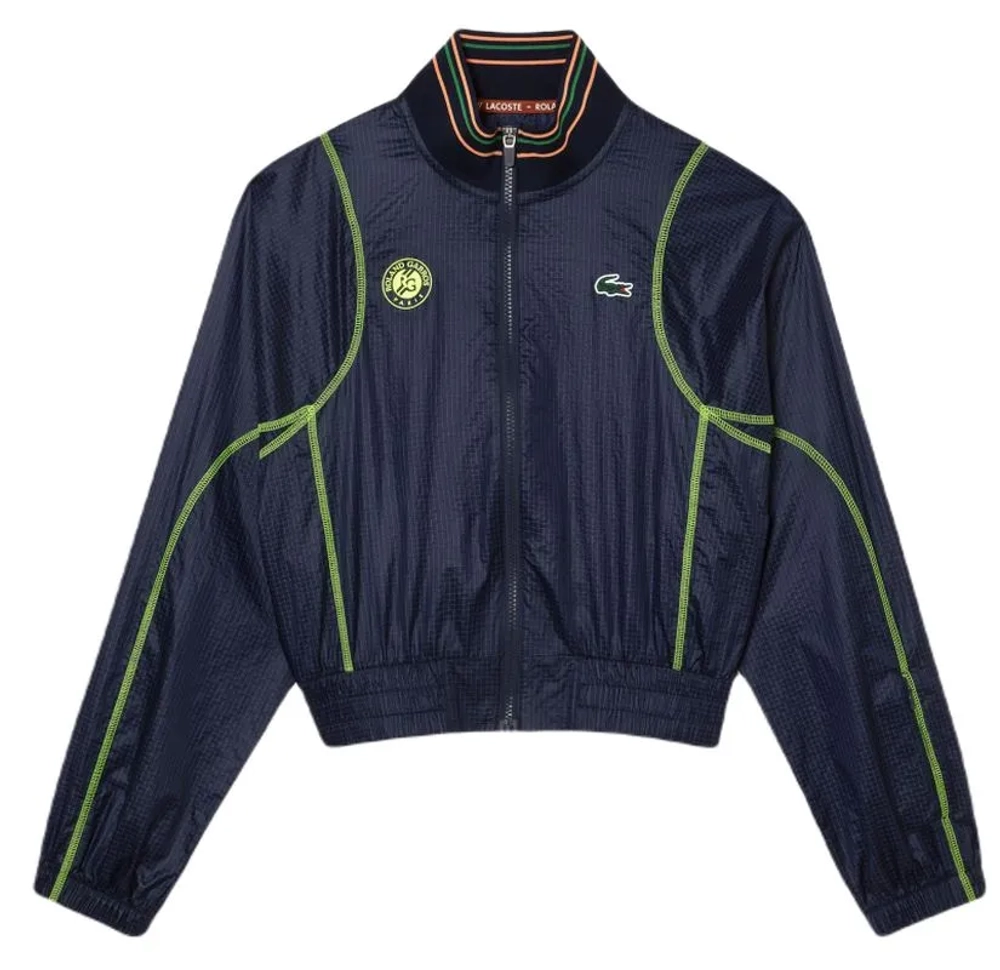 Женская теннисная куртка Lacoste Sport Roland Garros Edition Post-Match Cropped