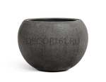 Кашпо TREEZ Effectory Stone Большая полусфера Тёмно-серый камень д-60 см, в-43 см 41.3319-01-025-GR-60