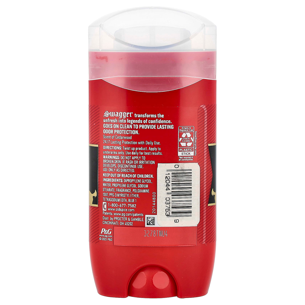 Old Spice, Swagger дезодорант, кедр, 85 г (3 унции)