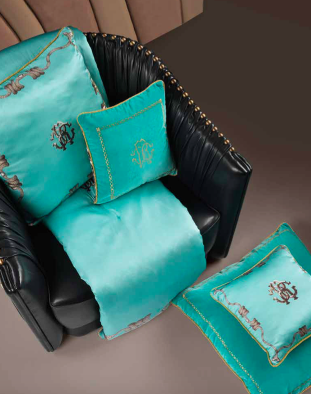 Подушка декоративная 60х60 Roberto Cavalli Firenze Turquose
