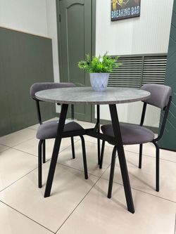 Стол обеденный круглый Нест (каспий темный/черный), ABC-Home, г. Уфа