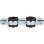 Хомут для труб двухвинтовой сдвоенный STOUT - 3/8" (15-19 мм, с шпилькой и дюбелем)