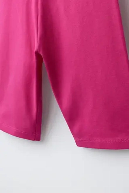 ZARA ОДНОТОННЫЕ ВЕЛОСИПЕДКИ, ЦВЕТ ФУКСИИ