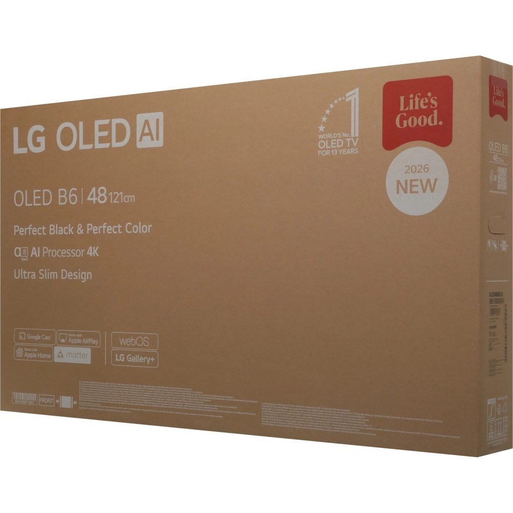 Телевизор LG OLED48B6RLA.ARUG 48" OLED 4K Ultra HD коричневый/серый