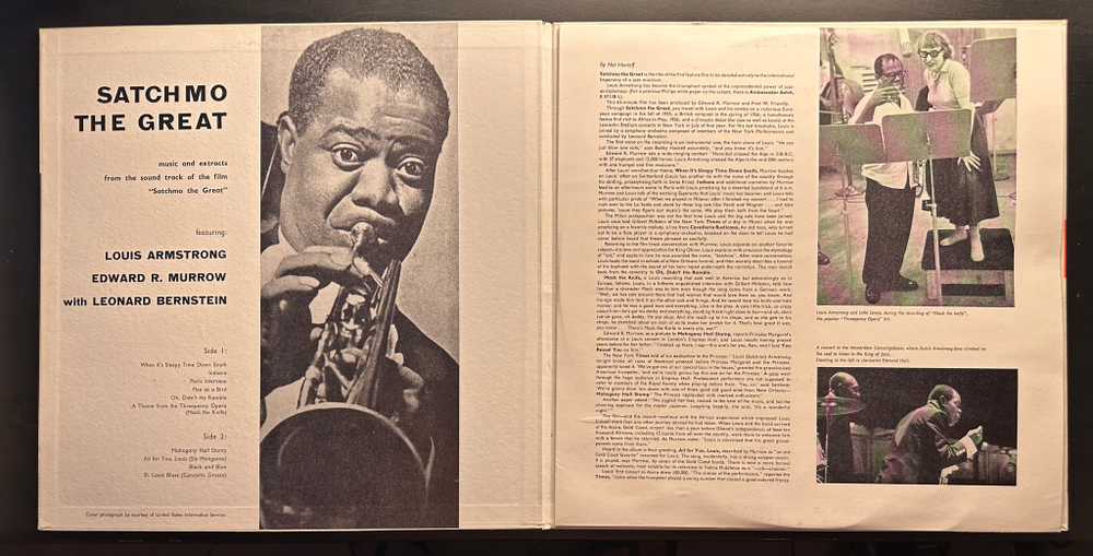 Louis Armstrong and Edward R. Murrow With Leonard Bernstein ‎– Satchmo The Great (Европа 1957г.)