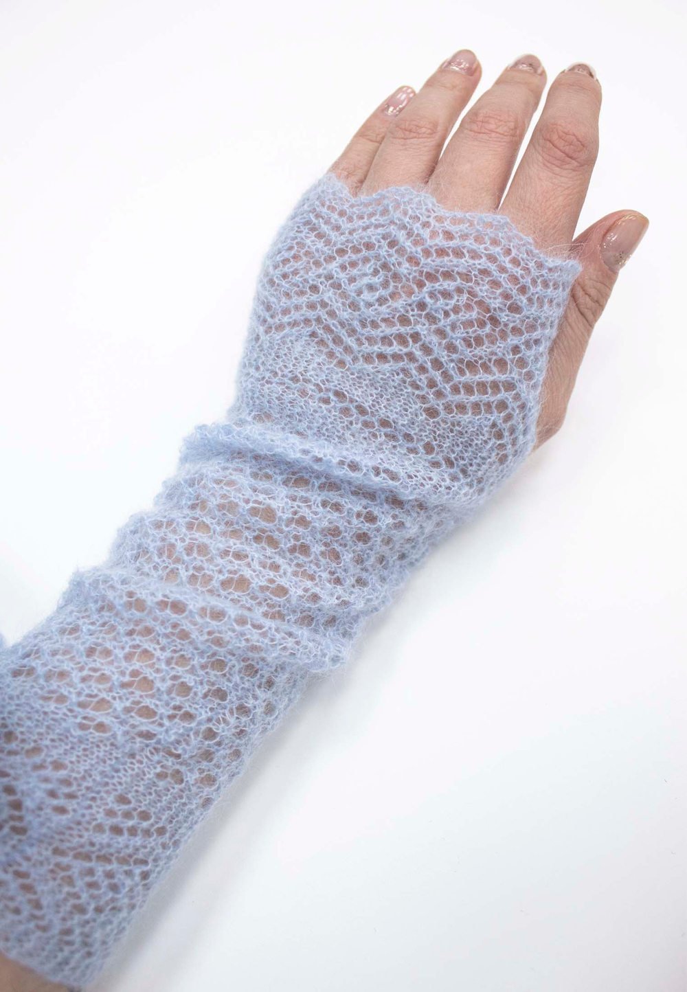 Митенки М203-04 голубые
