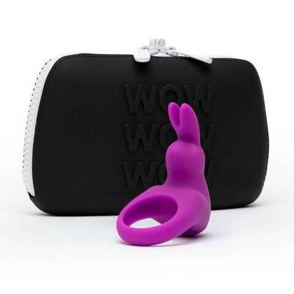 Эрекционное кольцо Happy Rabbit с вибрацией, фиолетовое, кейс в комплекте
