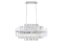 Люстра подвесная NewRgy 5740R/10A CHROME+CLEAR, 10×40 Вт, хромированная и прозрачная