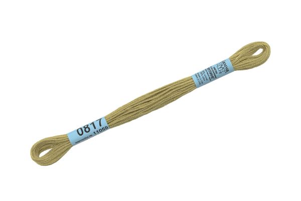 Мулине Gamma 100% хлопок, цв.0817 св.оливковый, 24 мотка по 8 метров