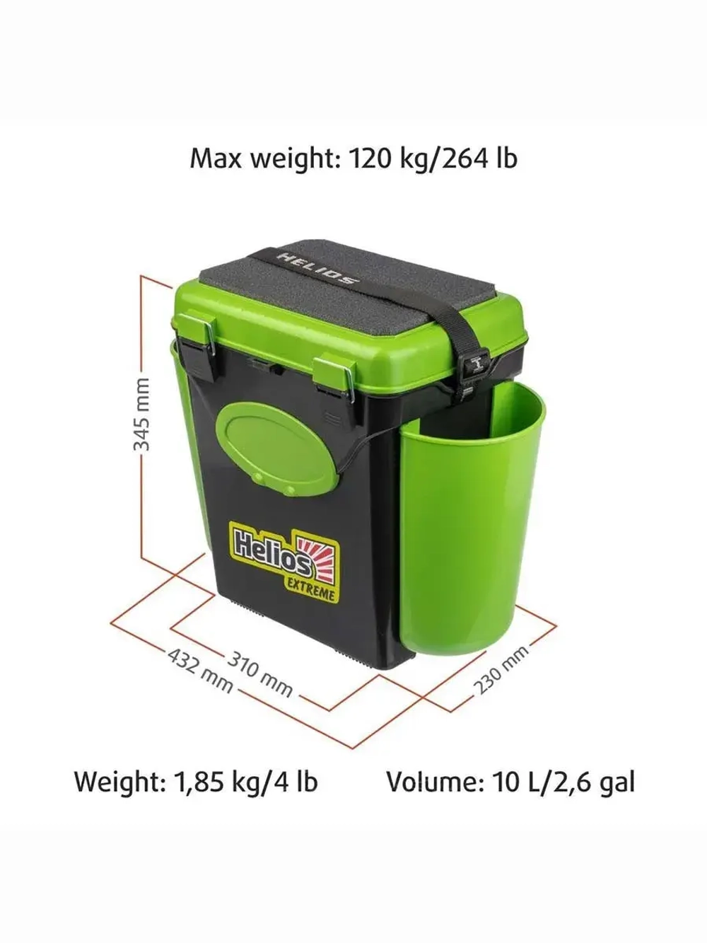 Ящик для зимней рыбалки Helios FishBox (10л) оранжевый