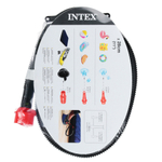 Насос ножной Intex 69611 28 см / Механический насос лягушка Интекс для надувных матрасов, кругов и бассейнов