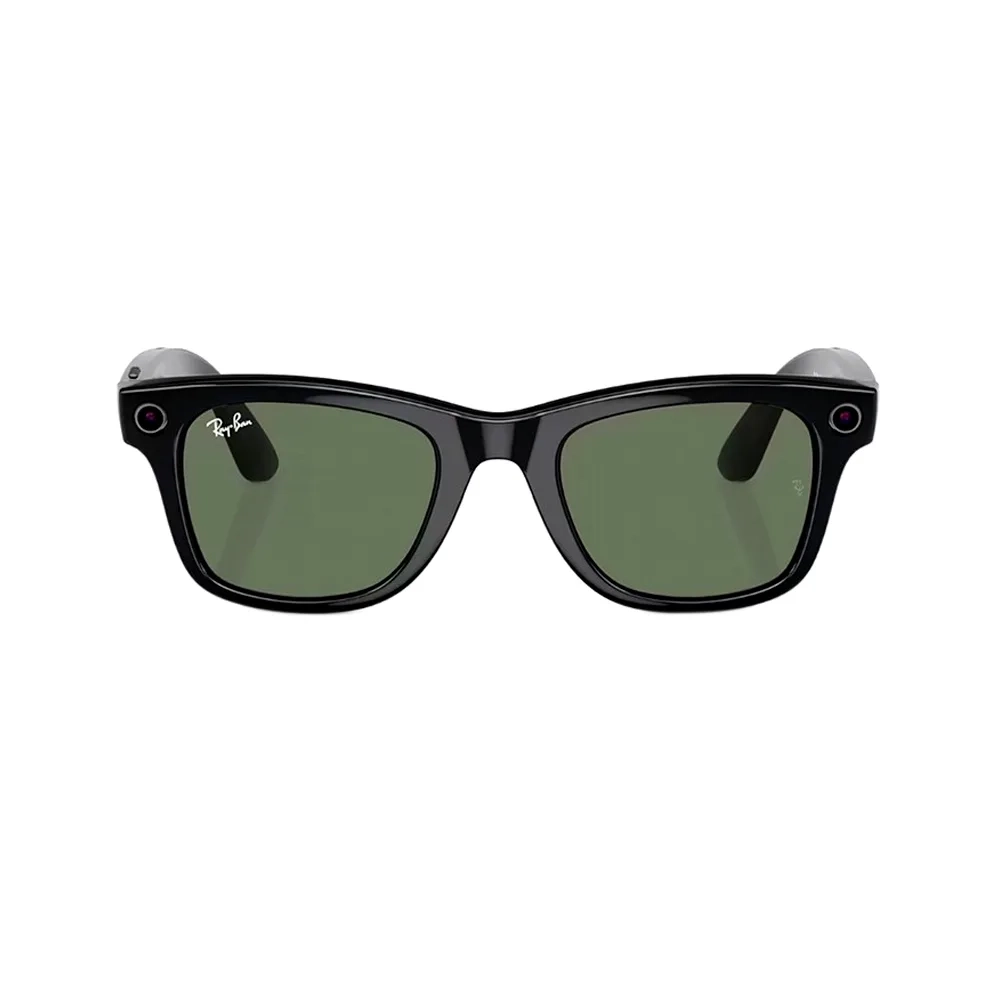 Умные очки Ray-Ban Wayfarer Shiny Black / G-15 Green, 150-50 (RW4006)