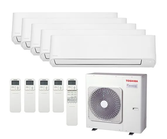 Мульти сплит-система Toshiba 5 x RAS-B07E2KVG-EE / RAS-5M34U2AVG-E