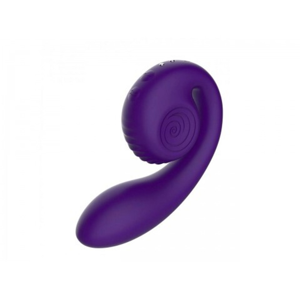 Вибратор  с двойной стимуляцией Snail Vibe Gizi, фиолетовый