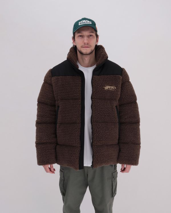 Пуховик Downjacket Sherpa Коричневая - фото 1