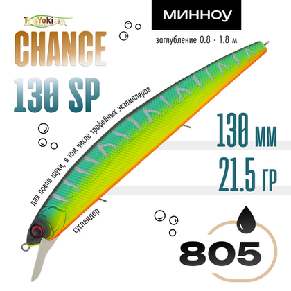 Воблер TsuYoki CHANCE 130 SP (130мм, 21.5гр)