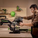 Торцовочная пила акк. Greenworks GD24MS216, 24V, б/щ, 4800 об/мин, 216x30мм,рез 65х310мм,c 1х5 АКБ Ач и быстрым ЗУ (1501707UG)