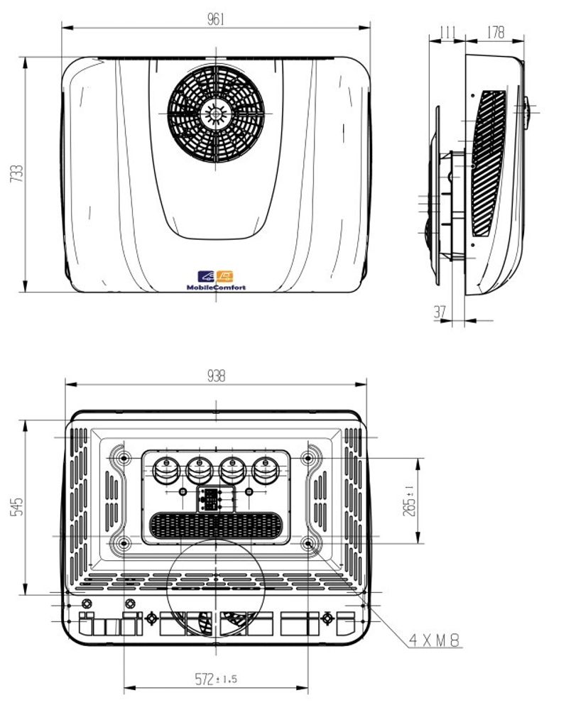 Автокондиционер стояночный MobileComfort MC3024T (заправлен, готов к установке)