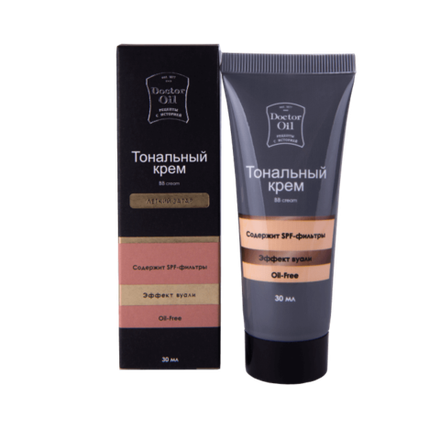 Тональный BB крем с SPF «Легкий загар» эффект вуали, 30 мл. Doctor Oil