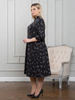 Платье 1329 цветы на черном Novita (Акция)