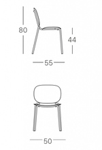 Стул металлический Scab Design Si-Si, терракотовый