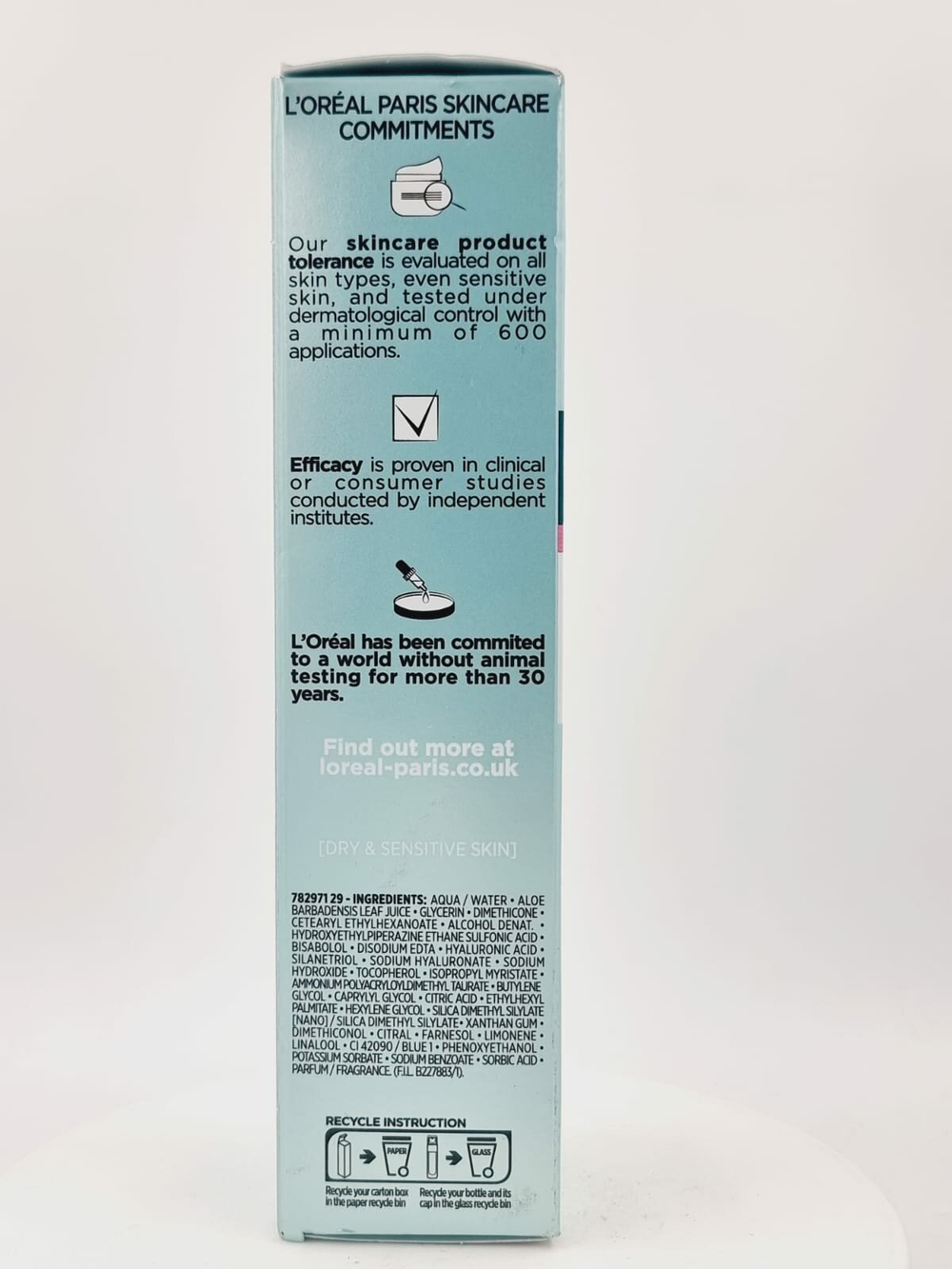 Увлажняющий флюид для лица L'Oreal Paris Hydra Genius с алоэ, гиалуроновой кислотой для сухой и чувствительной кожи лица, 70 мл (Германия)