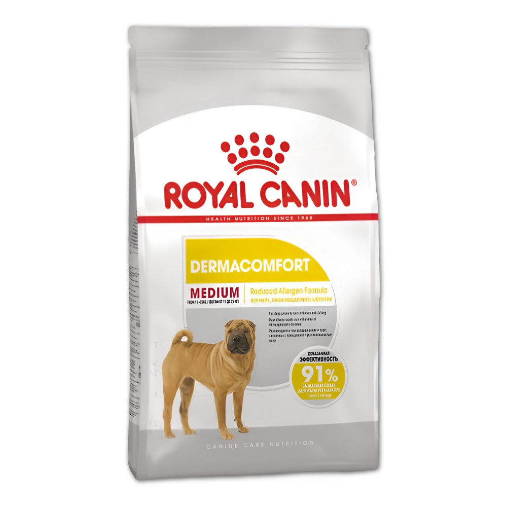Royal Canin корм сухой для взрослых собак средних пород при раздражениях и зуде кожи