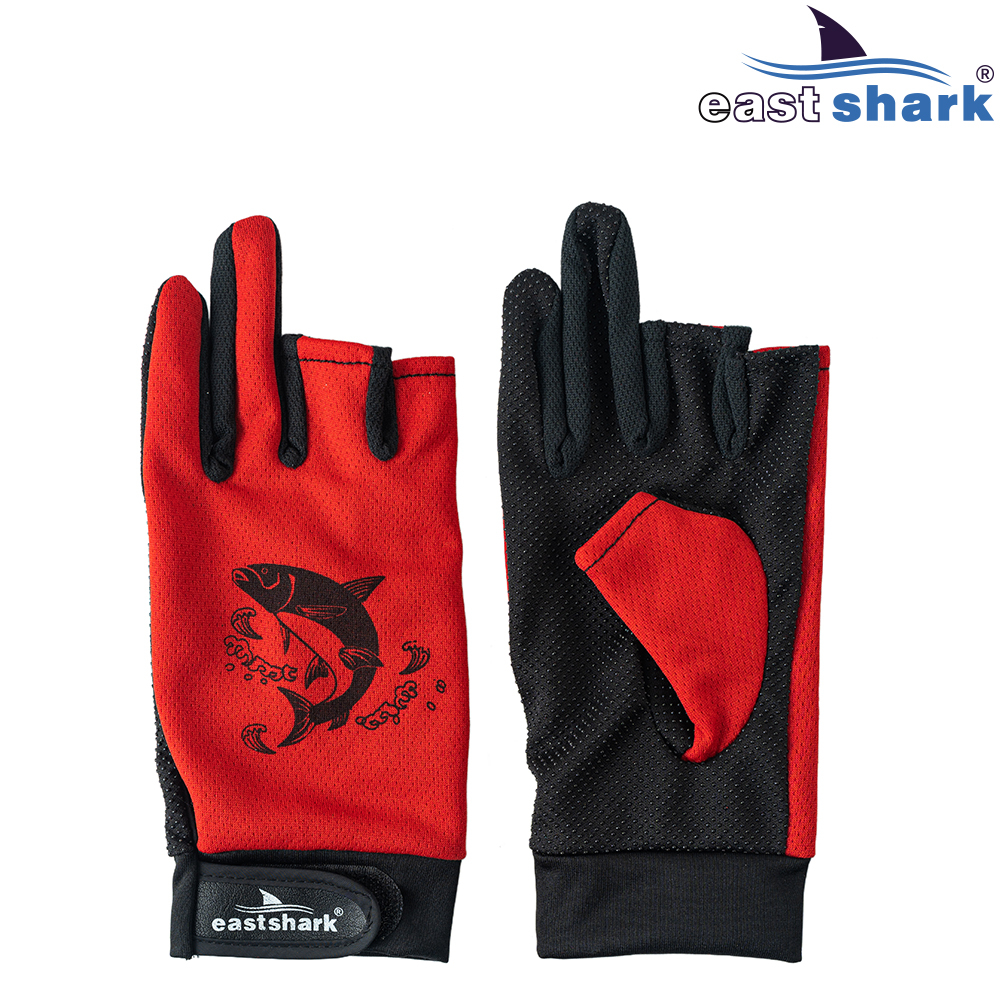 Перчатки рыболовные EastShark G24 красные XL