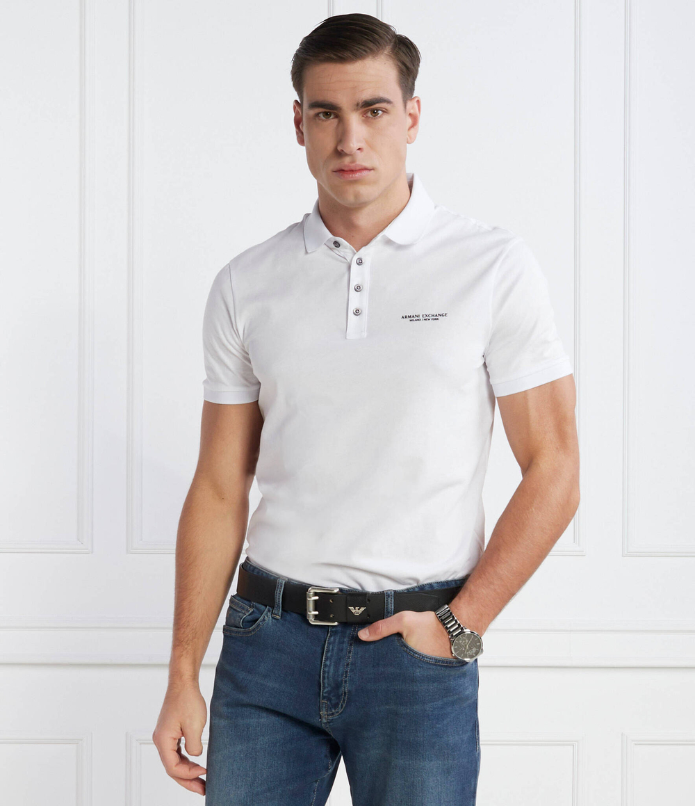 Поло Armani Exchange - белый(8NZF80 Z8H4Z)