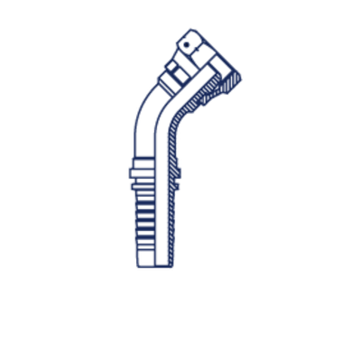 Фитинг DN 16 DK (Г) 27x1.5 (45) (накидная гайка)