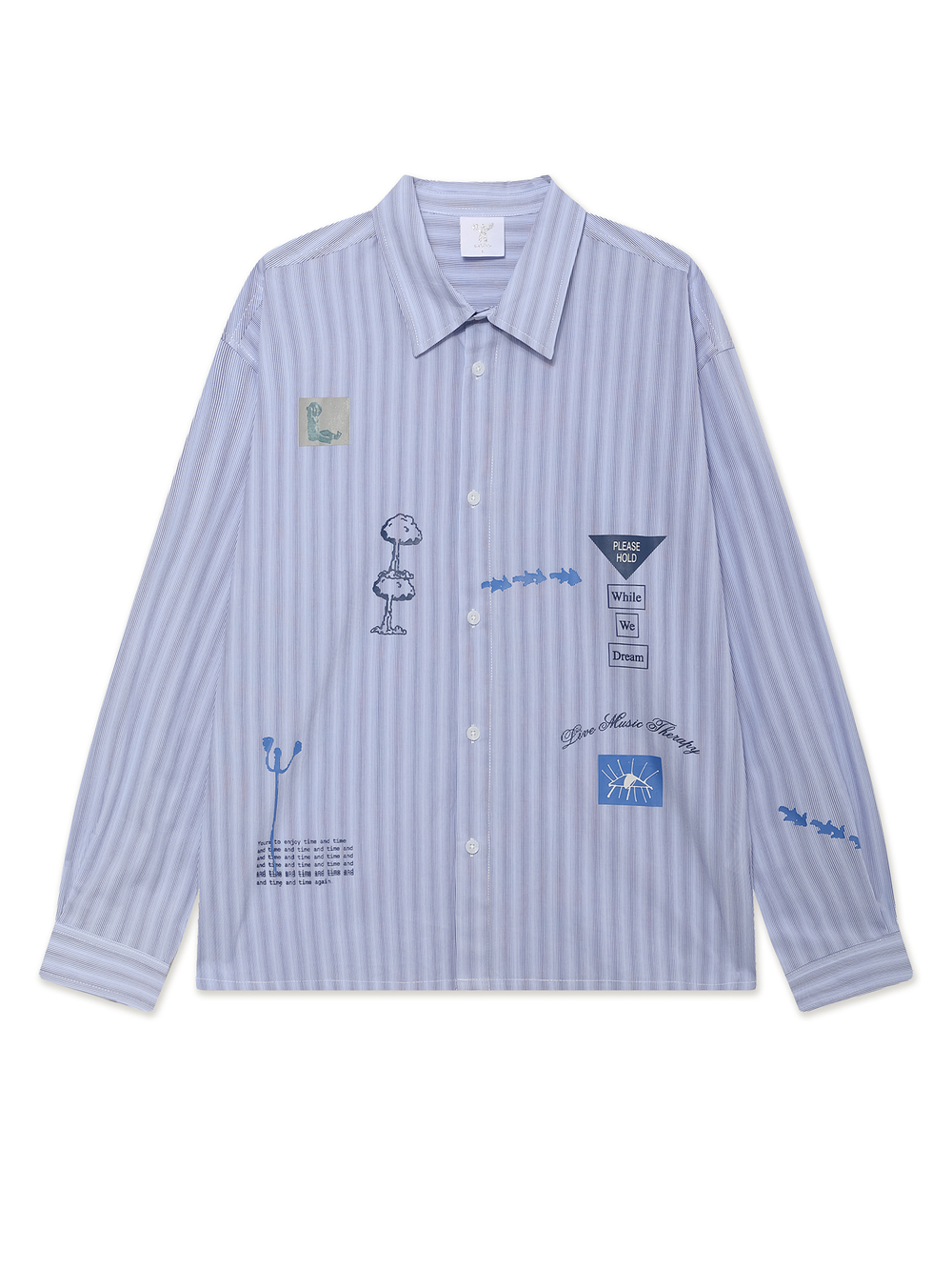 Рубашка Дл. Рукав Please Hold Shirt - Blue
