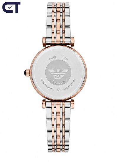 Emporio Armani AR1725 Gianni женские наручные часы — серый циферблат и отделка цвета розового золота