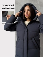 Куртка зимняя удлиненная с капюшоном
