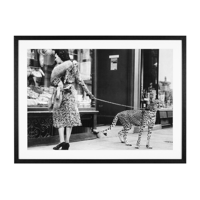 Постер Print Elegant Woman with Cheetah арт.111749