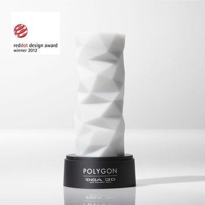 Белый 3D мастурбатор POLYGON (Цвет: белый)