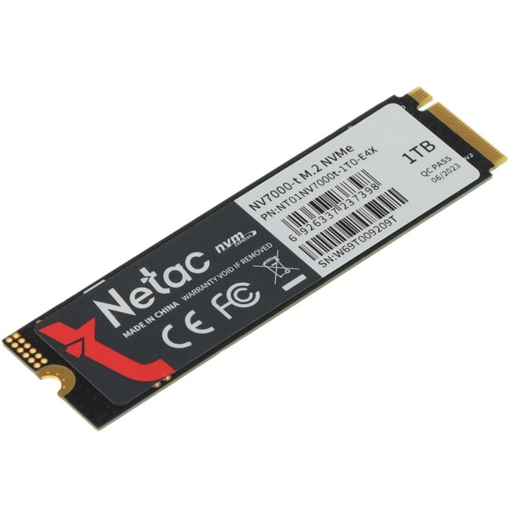 Жесткий диск SSD M.2 1Tb Netac NV7000-t, 7200/5500MBs, 740000 IOPS, 3D NAND, 2280, PCI-E 4.0 x4 (NT01NV7000t-1T0-E4X)