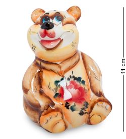 ГЛ- 249 Фигурка «Медведь» цв.(Гжельский фарфор)
