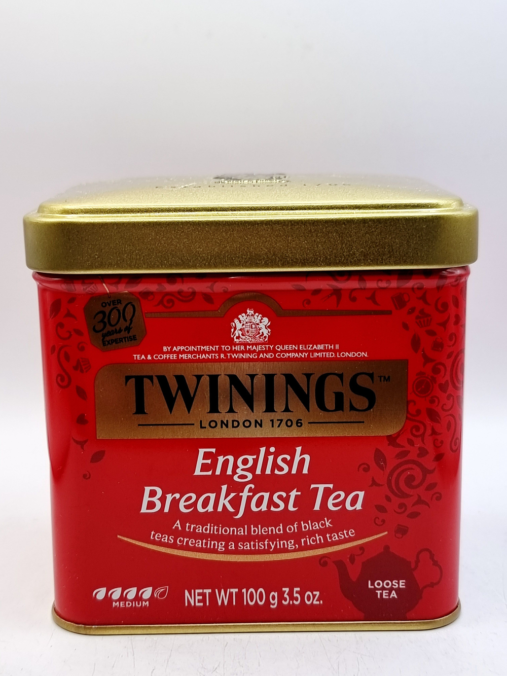 Чай черный Twinings "English Breakfast Tea" листовой в жестяной банке, 100 г (из Финляндии)