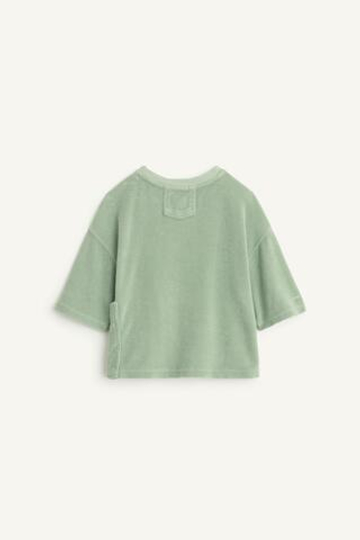 ZARA ФУТБОЛКА С КРУГЛЫМ ВЫРЕЗОМ, ПАСТЕЛЬНО-ЗЕЛЕНЫЙ