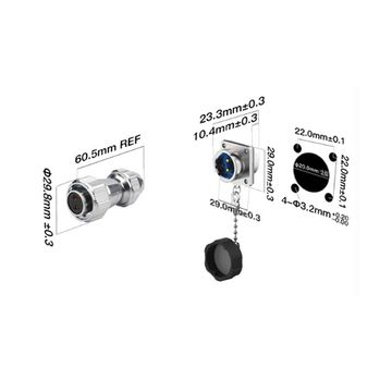 Водонепроницаемый разъем CNLINKO YZ20 5Pin 10A Male+Female IP65