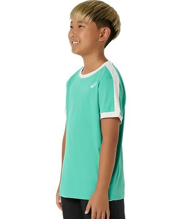 Футболка для мальчика теннисная Asics Boys Short Sleeve - aurora green