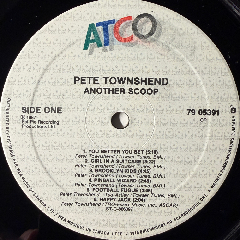 Pete Townshend ‎– Another Scoop 2LP (Канада 1987г.)