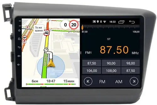 Магнитола для Honda Civic 9 2012 седан - Parafar PF132FHD на Android 13, CarPlay, 4G SIM-слот