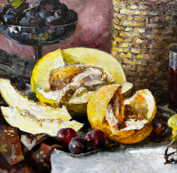 Павловский Генрих Васильевич (1907–1973). Натюрморт с фруктами и вином. 1958 год