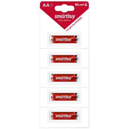 Батарейки Smart Buy, АA LR-06, 1шт/упак, BC5 отрывной набор